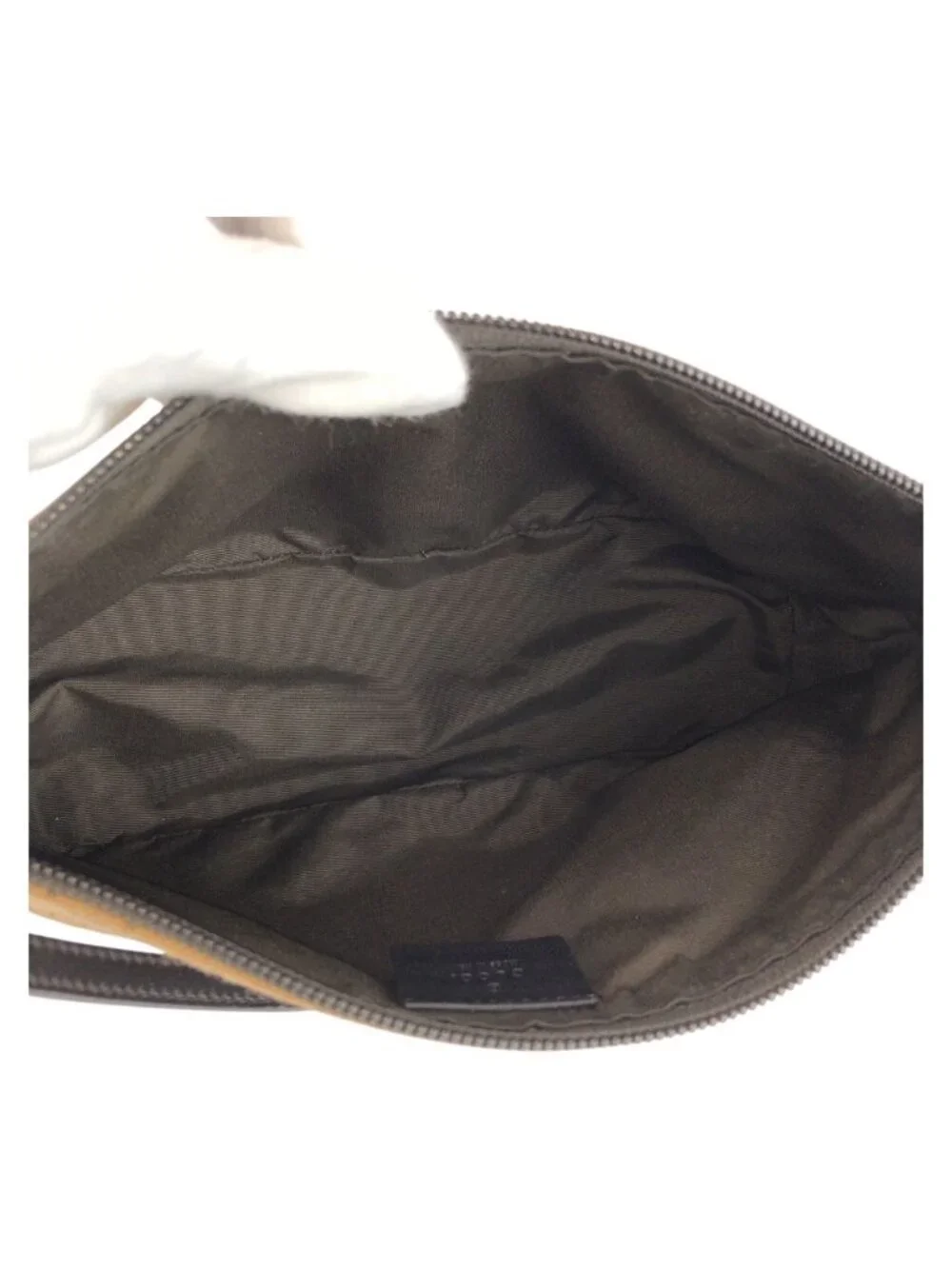 Gucci Beige Brown GG Canvas Handbag Pouch